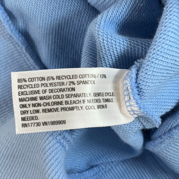 JoyLab Women’s Graphic French Terry Crewneck Sweatshirt Light Blue Various Sizes - Picture 12 of 12